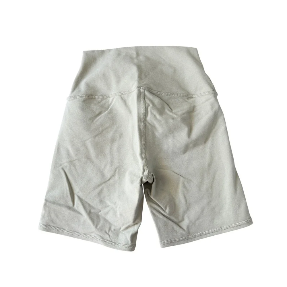 Alo Yoga High Waist Airbrush Biker‎ Shorts Light Green XXS Athletic Yoga Workout